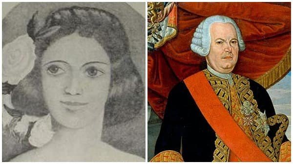 Micaela (posiblemente, su único retrato) y Manuel Amat