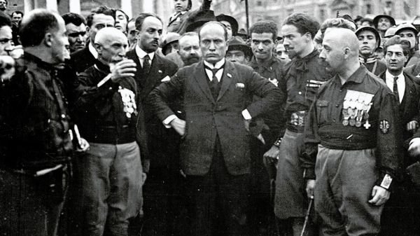 Mussolini en la marcha sobre Roma de 1922