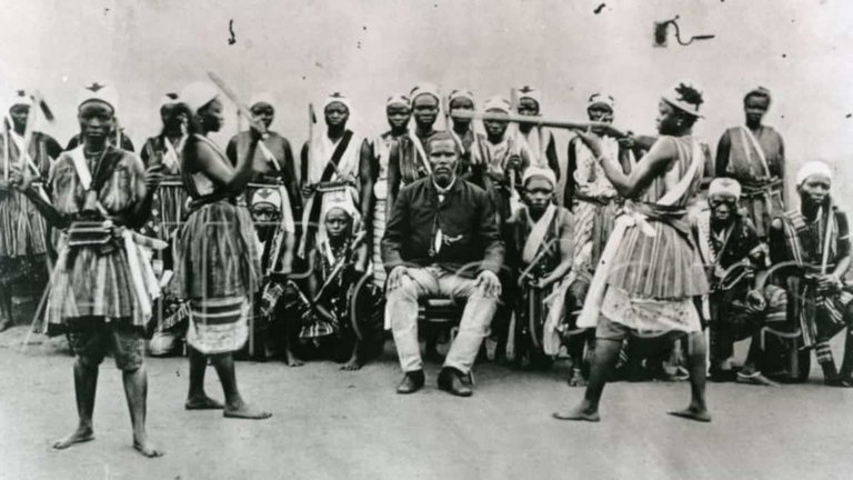 Las Amazonas de Dahomey hacia 1890